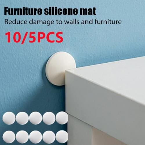 10pcs Silicone Crash Pad Home Anti-collision Strong Sticky Door Back Handle Bumper Touch Refrigerator Sucker Foot Pad