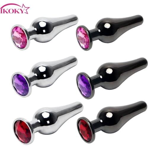 IKOKY Erotic Anal Plug Sex Toys for Women Prostata Massage Butt Plug Metal