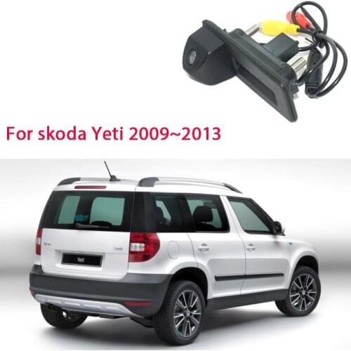 Trunk Handle camera For skoda Yeti 2009 2010 2011 2012 2013 Night Vision Rear View camera Waterproof high quality RCA