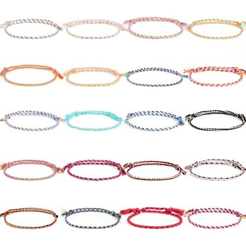 Handmade Braid Multicolour Rope Bracelet Bangle For Women Men Ethnic Adjustable Cuff Jewelry Couple Gift