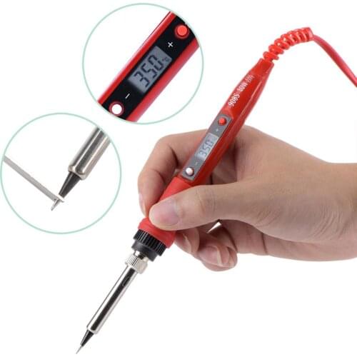 80W Soldering Iron Pyrography Adjustable Temperature LCD Thermostat Electric Soldering Iron Welding Wood Embossing Burning Pen