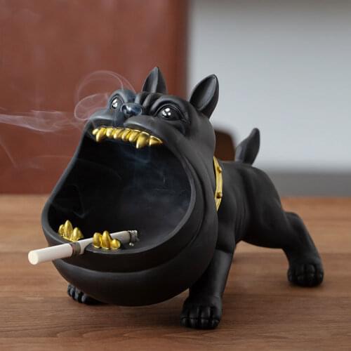 Cartoon Dog Ashtray Creative Personality Trend Windproof Fly Ash Living Room Office Ceramic Large