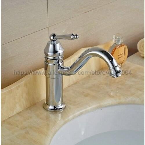 Deck mounted Polished Chrome finish bathroom Faucet basin mixer tap Hot and cold water tap Nnf206