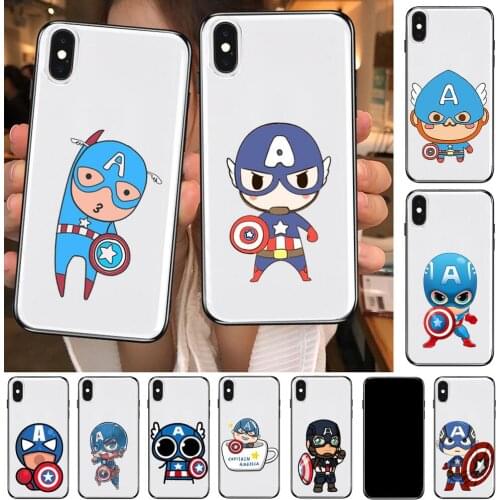 Marvel cartoon captain America Transparent Phone Case For XiaoMi Redmi Note 10 9S 8 7 6 5 A Pro T Y1 Anime Cover Silicone Pre
