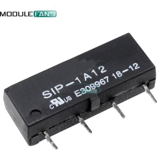 5PCS DC 12V Dry Relay 1A SIP-1A12 Reed Switch Relay 4PIN 4P Relay DC Resistance 500ohm