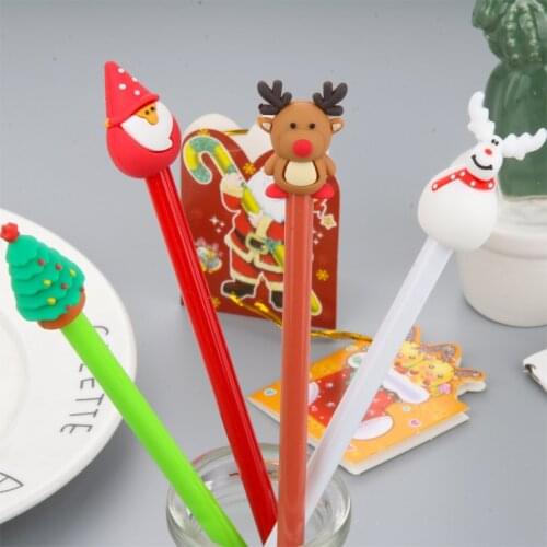 1PCS Cute Cartoon Christmas Series Neutral Pen Creative Students Pen Black Pen for Christmas Gel Pen Cute Stationary Wholesale