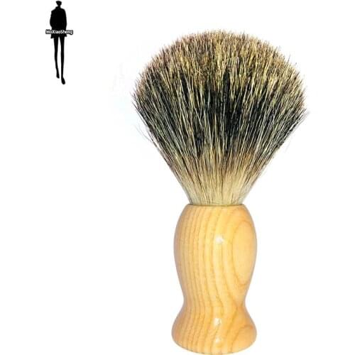 Beard Brush Mane Soft And Comfortable Brush Head Multifunctional Available Makeup Brush Lightweight Shaving Brush Wooden Handle
