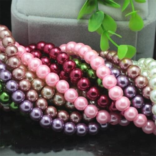 Loose 50PCS 16MM Various ColorsFake Pearl DIY Hand Craft Round Glass Imitation Pearl Bead Clothing&Garment Nail Art Decoration