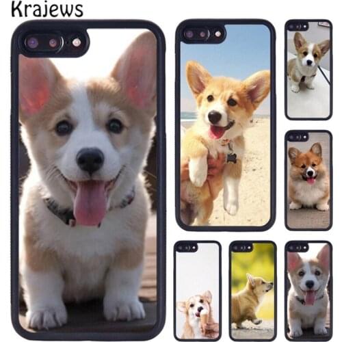 Krajews Welsh Corgi Puppy Dog TPU Phone Case For iPhone X XR XS 11 12 Pro MAX 5 6 6S 7 8 Plus Samsung Galaxy S7edge S8 S9 S10