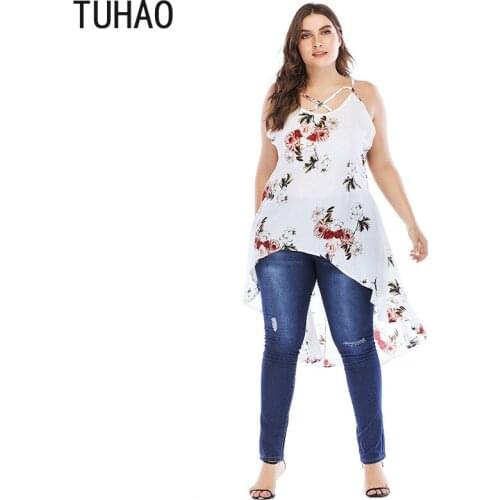 TUHAO 2020 SUMMER Women Tops and Blouses Plus Size 5XL 4XL 3XL Ladies Casual Work Office Shirt Tunic White Blusas Mujer WM39