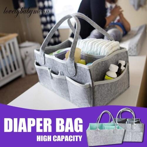 Felt cloth Baby Diaper Caddy Organizer Portable Holder Bag for Changing Table and Car Nursery Essentials Storage bins 2 styles