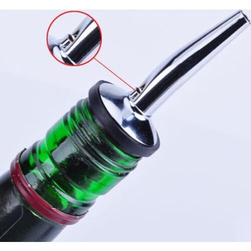 10pcs/set Stainless Steel Liquor Spirit Wine Bottle Pour Flow Pourer Spout Stopper