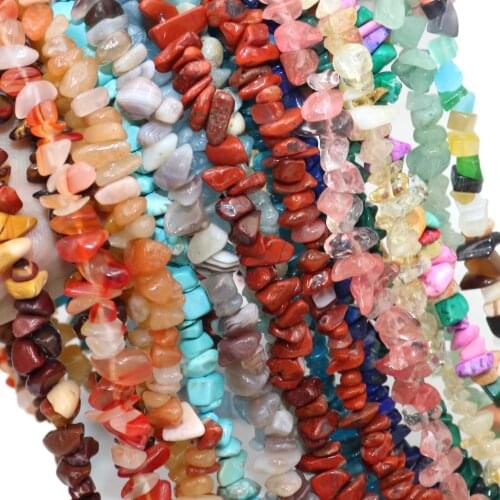Natural Stone Irregular Freeform Chip Gravel Amazonite Agates Amethysts Jades Beads For Jewelry Making Diy Necklace Bracelet