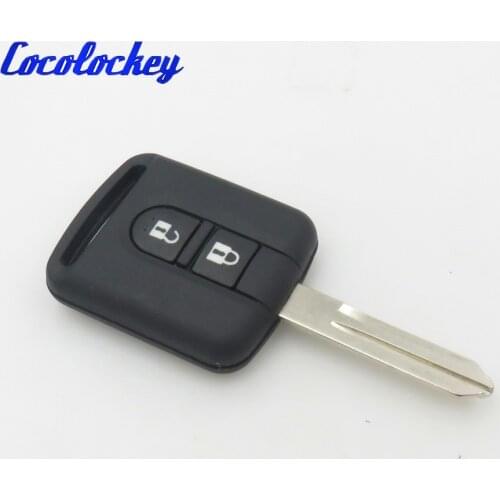 Cocolockey 2 Button Remote Key CASE for Nissan Micra Navara Note X-Trail Qashqai Big Head No Logo