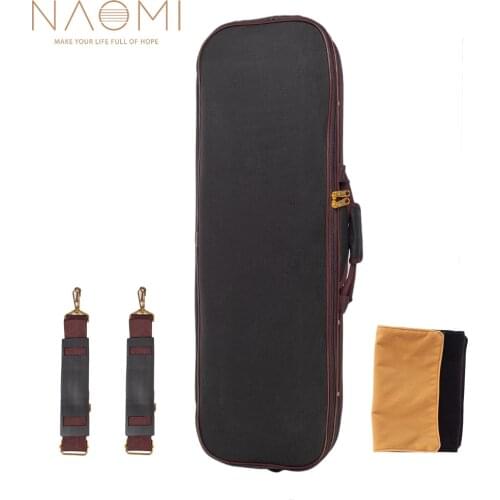 NAOMI Oxford Cloth Violin Case 4/4 3/4 1/2 1/4 1/8 Violin Hard Case Professional Rectangle Shape Backpack Super Light Suspension