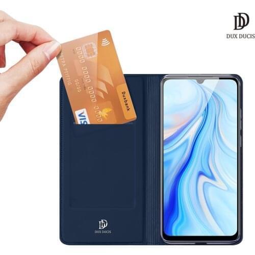For VIVO V20 SE Case DUX DUCIS Skin Pro Series Flip Cover Luxury Leather Wallet Case Full Protection Steady Stand Card&Cash Slot