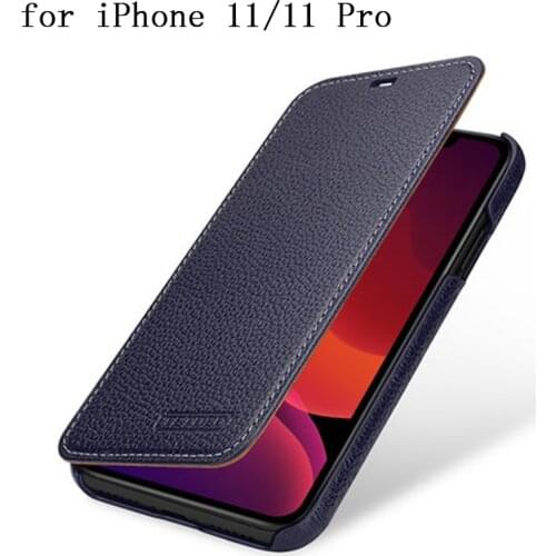 Luxury Genuine Leather Case Cover for iPhone 11 Pro Max Case Business Flip Protective Shell for iPhone 11Pro iPhone 11 coque bag