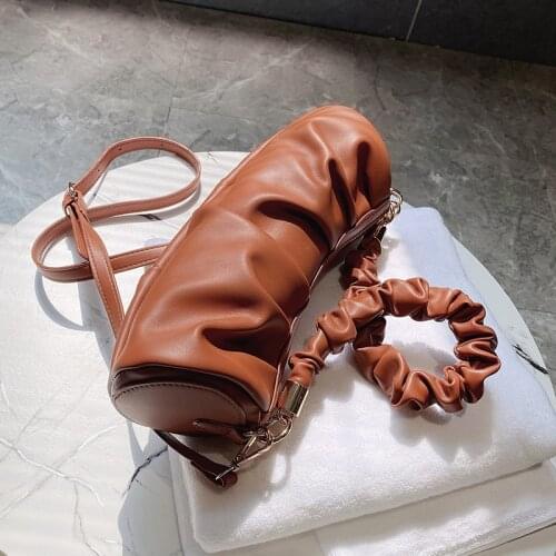 Cylindrical PU Leather Crossbody Bags for Women 2020 Shoulder Handbags Fashion Branded Womens Trending Armpit Bag