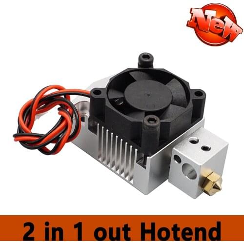 3D Printer Parts Cyclops 2 In 1 Out 2 Colors Hotend 0.4/1.75mm 12V/24V Fan Bowden With Titan/Bulldog Extruder Multi Color Nozzle