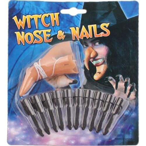 Long Nose Witch Fake Witches Nose Props Ghost Nail Zombie Halloween Cosplay Fancy Dress Makeup DIY Decoration Gift