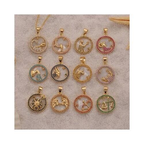 Женские кулоны знаки зодиака DOUVEI China At AliExpress