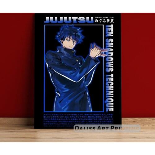 Canvas Anime Megumi Jujutsu Kaisen Pictures Home Decoration Paintings Poster HD Prints Wall Art Modular Living Room Framed