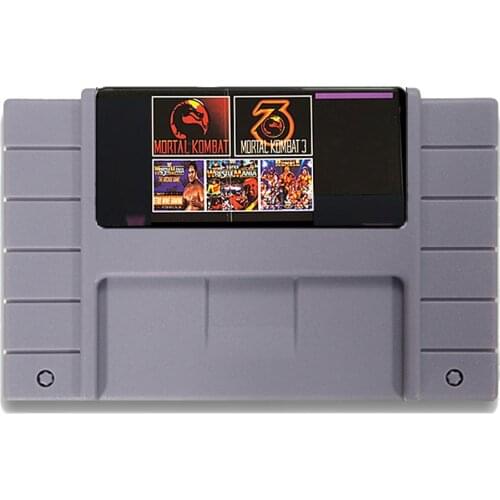 5 in 1 with Kombt WWF Wrestlemania 16 bit Big Gray Game Console For USA Version NTSC Game Player Save File