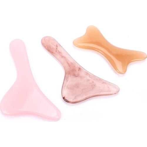 Natural Resin GuaSha Massage Face Back Tool Shape Gua Sha Board Beauty Tool