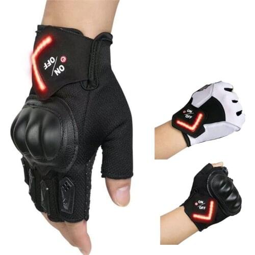 Intelligent LED Turn Signal Warning Light Outdoor Riding Gloves Men Women Bicycle Cycling Outfit Tactic Gloves