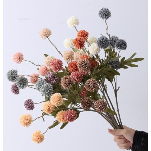 Artificial 5 Head Dandelion Home Wedding Living Room Decoration Simulation Flower Mini Dandelion Flower Table Vase Flower