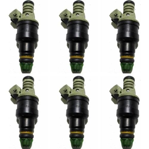 Set Of 6 Fuel Injector Nozzles For 1989 - 1997 BMW 3 2.0L 24V 0280150414 13641730059