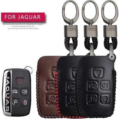Leather Car Remote Key Case Cover Holder Shell For Land Rover Range Rover Sport Evoque Freelander For Jaguar XF XJ XE XJL XF