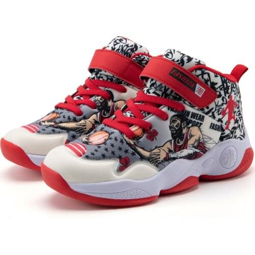 Boy Basketball Shoes Mesh Kids Sneakers High Quality Breathable Non-slip Boys Sport Shoes Top Child Trainer Shoes Boys Basket