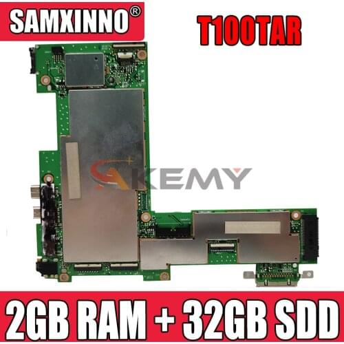 Akemy T100TAR notebook mainboard For asus T100TAR T100TA laptop motherboard mainboard with 2GB RAM + 32GB SDD tested full 100