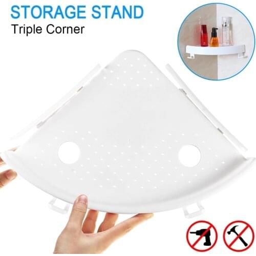 Wall Bathroom Shelf Corner Punch-free Shelf Shower Storage Qrganizer Wall Holder Shampoo Holder Shelves Bathroom Accersories