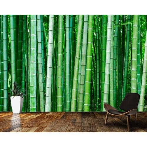 Papel de parede green bamboo forest natural landscape 3d wallpaper mural,living room tv wall bedroom wall papers home decor