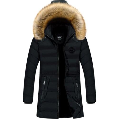 New padded Clothes Mid-length Wind-Resistant Waterproof Thermal Wear Mens Hooded Jacket Winter padded Jacket Men