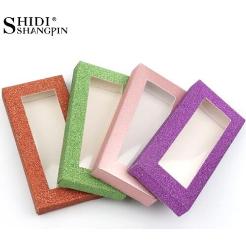 Wholesale 50pcs paper false eyelashes packaging box lash boxes packaging custom logo faux cils mink eyelashes case makeup boxes