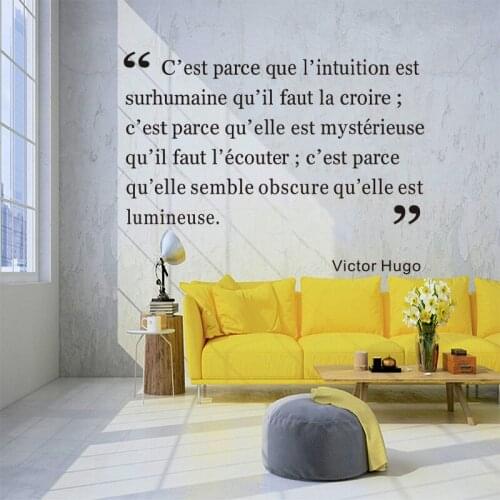 Personalized French Reference Vinyl Carving Sticker Removable Wall Decal Art Original Fashion Simple Decorative Painting DZ104