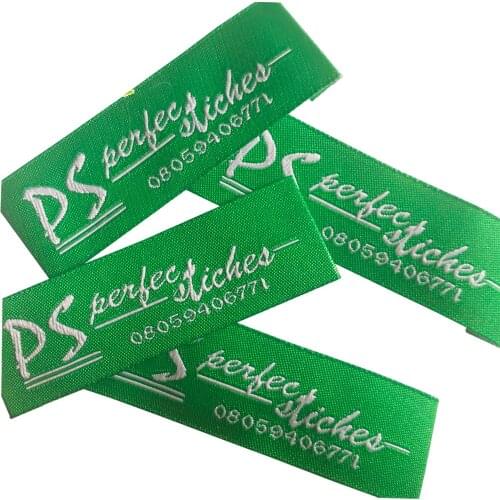 Customized Sewing Labels For Clothing Custom Personalized Woven Label Garment Weave Tag With Own Logo Handmade Fabric Tags