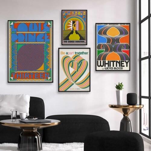 Music Festival Performance Posters and Prints Vintage Abstract Canvas Painting Pop Wall Picture Living Room Home Decoration