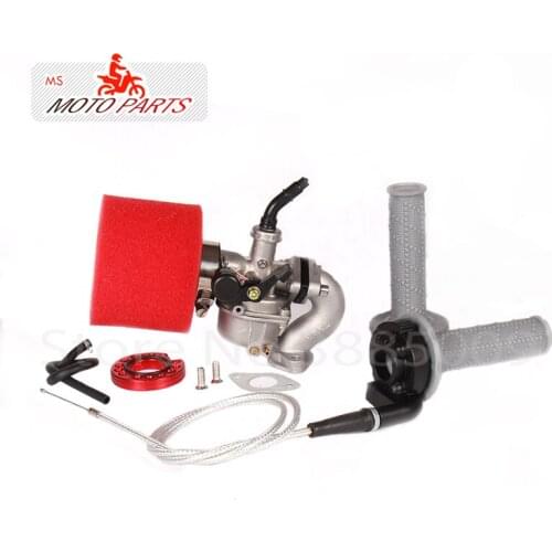 PZ19 Carburetor Intake Visiable Throttle Grip Settle Cable Air Oil Filter 50cc 70cc 90cc 110cc Pit Bike ATV Quad Go Kart