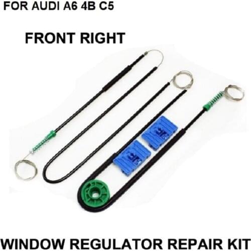 1997-2005 CAR WINDOW CABLE FOR AUDI A6 4B C5 ELECTRIC WINDOW REGULATOR REPAIR KIT FOR A6 AVANT Allroad FRONT RIGHT OE 4B0837462