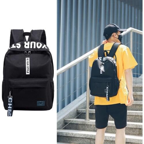 Large Capacity Backpack For Women Men Solid Color Waterproof Nylon Casual Backpack Unisex Large Capacity School Bag Сумка