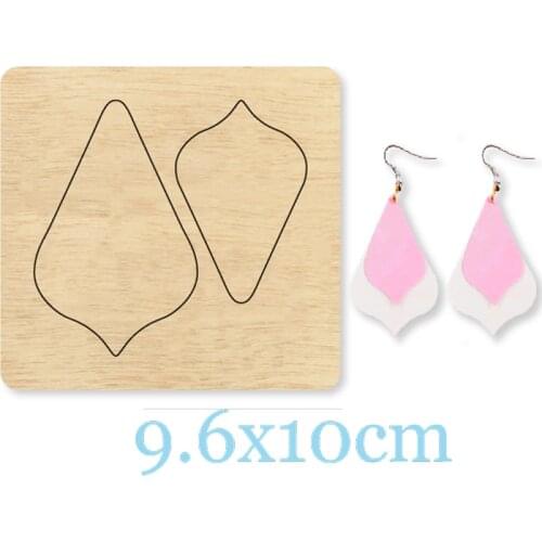 Cute Diamond Earring Accessories Wood Dies For DIY Leather Cloth Paper Craft Fit Common Die Cutting Machines on the Market 2020