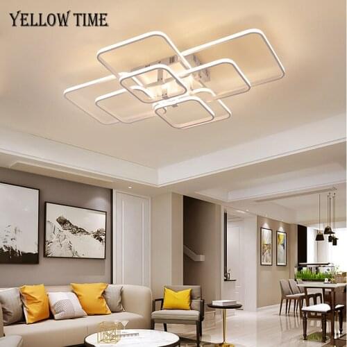 Modern LED Chandelier Black&White Lustre For Living room Dining room Bedroom Kitchen Ceiling Chandelier Lighting Remote Control