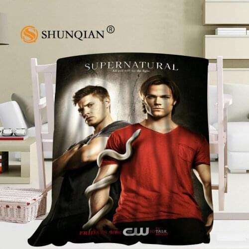 Supernatural Season Blanket Soft DIY Sofa Bed Throw Blanket Kid Adult Warm Custom Blanket 56x80Inch50X60Inch40X50Inch