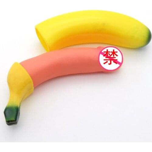 17cm Banana or Penis Funny Gags Practical Maker Trick Jokes Toys for Adult Dirty Tricky Fun Novelty toy