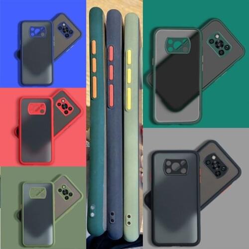 For Xiaomi POCO X3 GT 5G Case Hard Transparent Matte Shockproof protective Back Cover Case Xiaomi POCO M3 Pro F3 gt X3 NFC shell