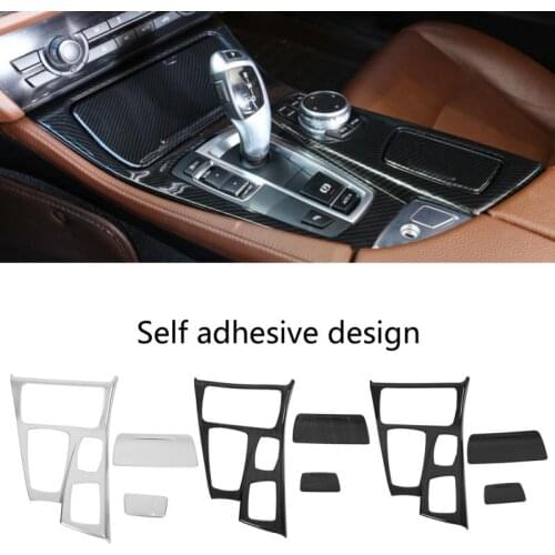 1set New Car Interior Center Console Gear Shift Panel Cover Trim for BMW 5 Series F10 2011 2012 2013 2014 2015 2016 3 Styles